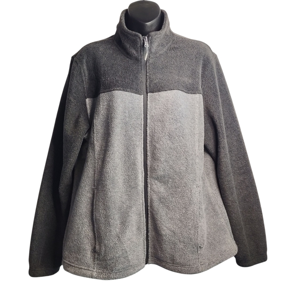 Swiss Alps Womens Lightweight Full-Zip Polar Soft Fleece Jacket Long-Sleeve XL